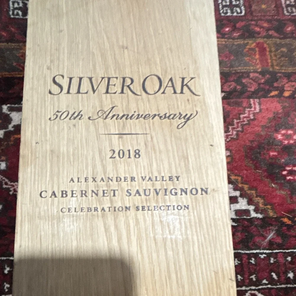 Silver Oak 50th Anniversary Empty Wooden Wine Box Celebration Selection OWC 2018